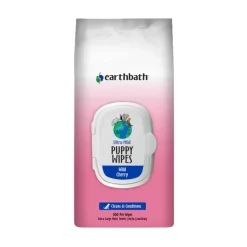 Earthbath® Wild Cherry Ultra-Mild Puppy Wipes - Cleans & Conditions - 100 Count