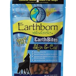 Earthborn Dog Treats Earthbites Skin and Coat - 7.5 Oz - Case of 8