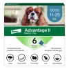 Elanco Advantage II Medium Dog 6-Month Dose Flea and Tick Spot-on Treatment - 11-20 Lbs - Teal - 6 Pack