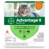 Elanco Advantage II Small Cat 1-Month Dose Flea and Tick Spot-on Treatment - 5-9 Lbs - Orange
