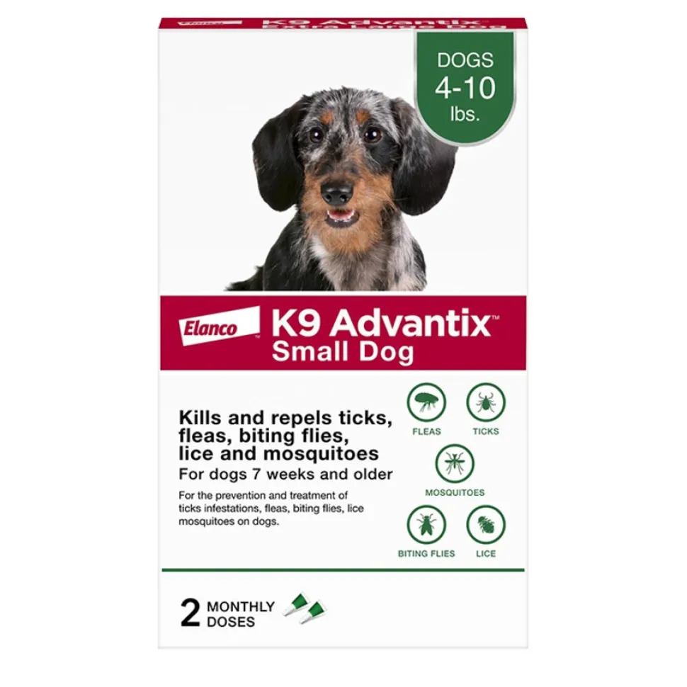 Elanco K9 Advantix Small Dog 2-Month Dose Flea Tick Mosquito Spot-on Treatment - 4-10 Lbs - 2 Pack