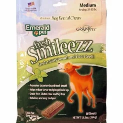 Emerald Pet Fresh Smileezz Grain Free Medium Dog Dental Treats - 12.5 oz Bag