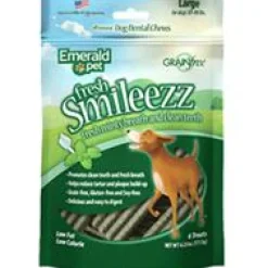 Emerald Pet Fresh Smileezz Grain Free Large Dog Dental Treats - 6.25 oz Bag