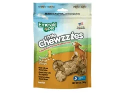 Emerald Pet Little Chewzzies Peanut Butter Soft and Chewy Dog Treats - 5 oz Bag