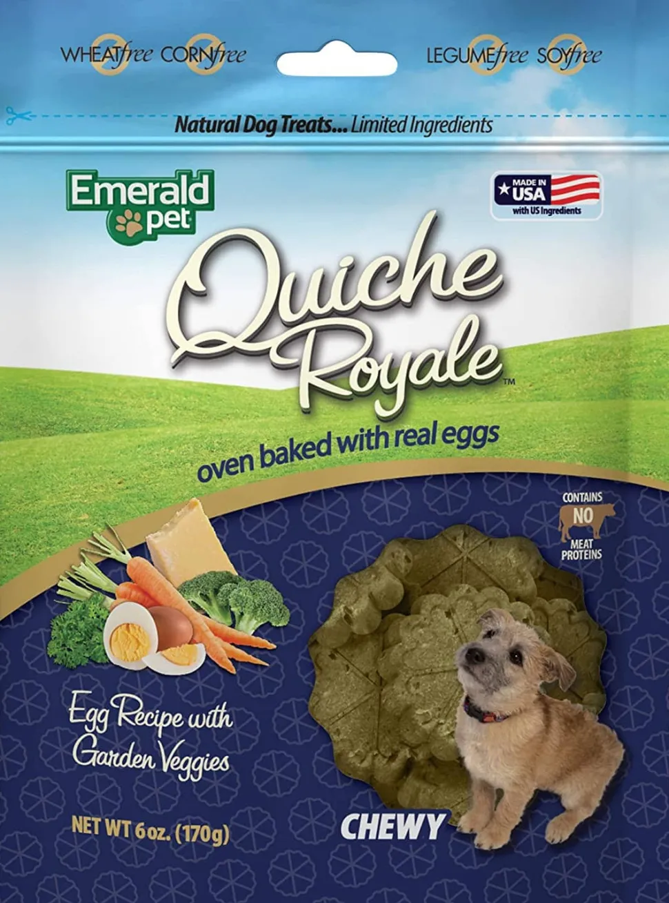 Emerald Pet Quiche Royale Garden Veggie Soft and Chewy Dog Treats - 6 Oz