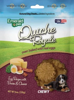 Emerald Pet Quiche Royale Bacon & Cheese Soft and Chewy Dog Treats - 6 Oz