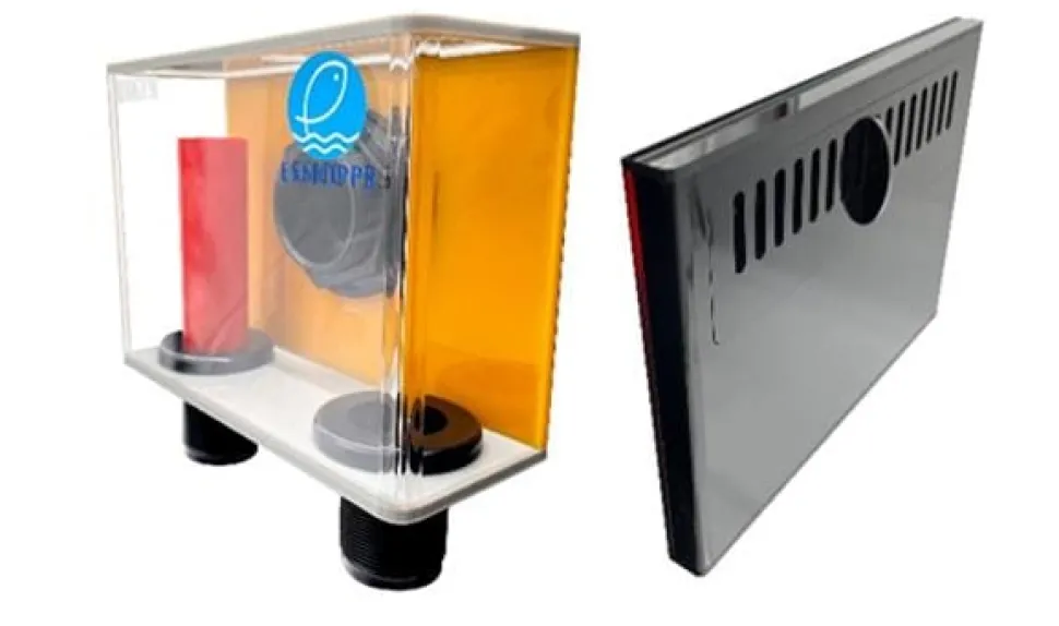 EShopps Prodigy Slim Low Profile Overflow Box Aquarium Filter - Medium - L:8 X W:3 X H:6 - 70-180 GAL