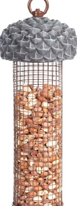 Esschert Design Acorn Nut Feeder for Wild Birds and Squirrels - 6 Oz Cap