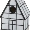 Esschert Design Greenhouse Birdhouse - Gray/Resin - 5.3 X 5.2 X 9.7 In