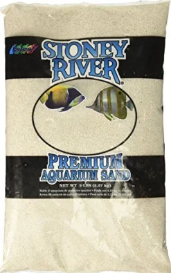 Estes Stoney River Premium Aquarium Sand - White - 5 lb - Pack of 6