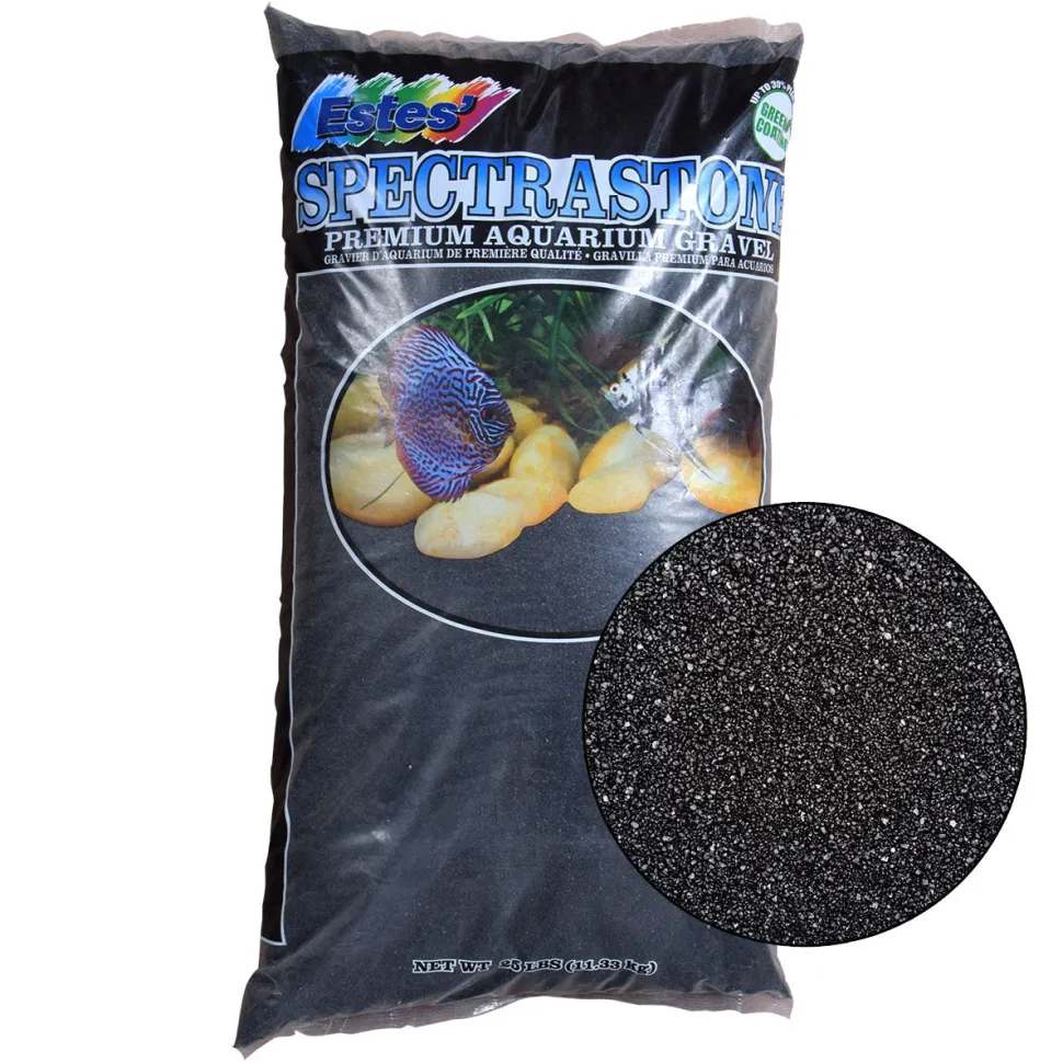 Estes Stoney River Premium Aquarium Sand - Black - 25 lb - Pack of 2