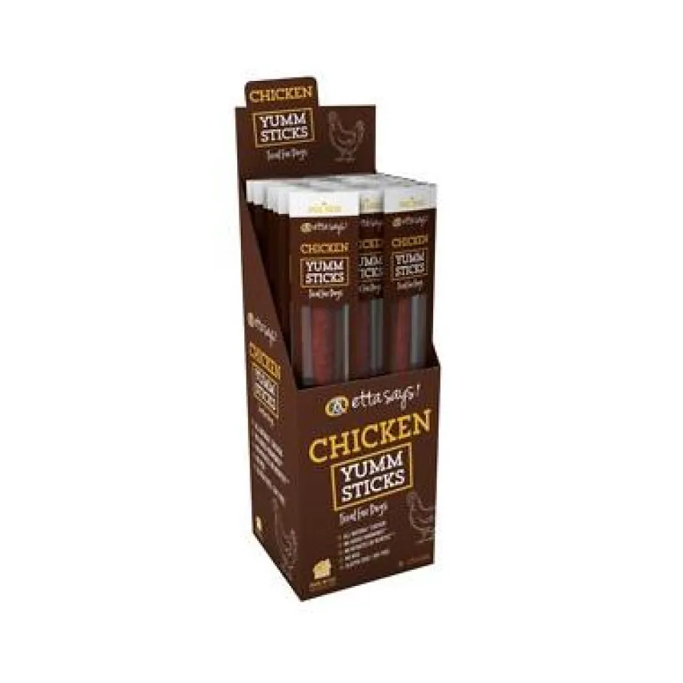 Etta Says Dog Jerky Treats Yummy Sticks Chicken - 24 Count - Case of 24