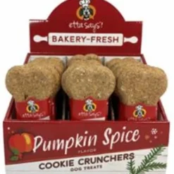 Etta Says Pumpkin Spice Cookie Cruncher Dog Biscuits - 5 Inches - 1 Oz - 24 Count