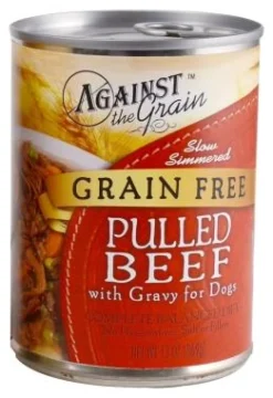 Evanger's 'Against the Grain' Shredded Meat Hand Pulled Beef Canned Dog Food - 12 oz Cans - Case of 12