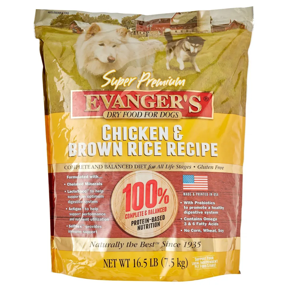 Evanger's Chicken & Brown Rice Super Premium Dry Dog Food - 16.5 lb Bag