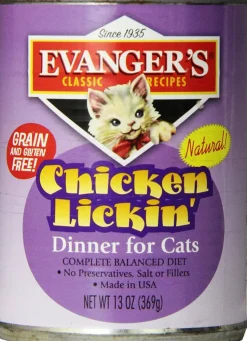 Evanger's Chicken Lickin' Dinner Canned Cat Food - 12.8 Oz - Case of 12