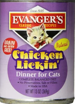 Evanger's Classic Chicken Licken' Canned Cat Food - 13 oz Cans - Case of 12