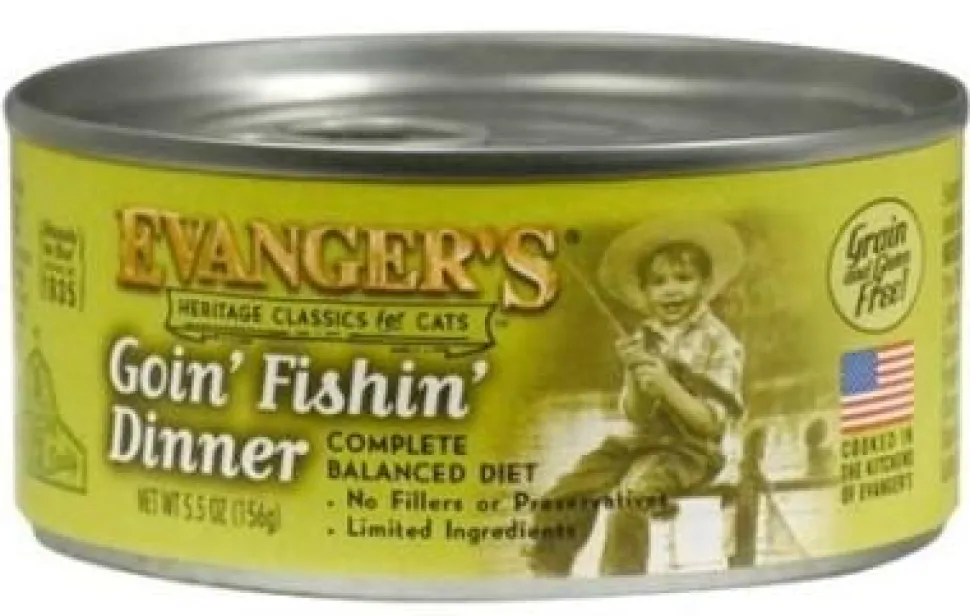 Evanger's Classic Goin' Fishin' Canned Cat Food - 5.5 oz Cans - Case of 24