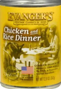 Evanger's Complete Classic Chicken & Rice Dinner Canned Dog Food - 12.8 Oz - Case of 12