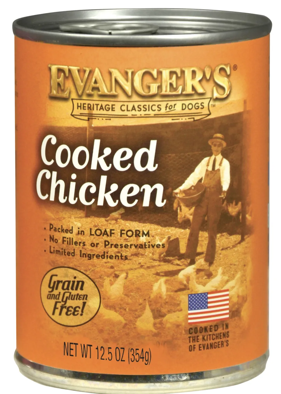 Evanger's Cooked Chicken All Meat Classic Canned Wet Dog Food - 13 oz Cans - Case of 12