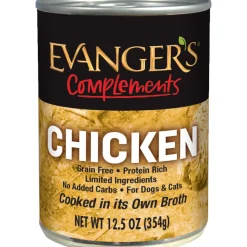 Evanger's Grain Free Chicken Canned Dog and Cat Food - 13 oz Cans - Case of 12