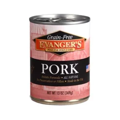 Evanger's Grain Free Pork Canned Dog and Cat Food - 13 oz Cans - Case of 12