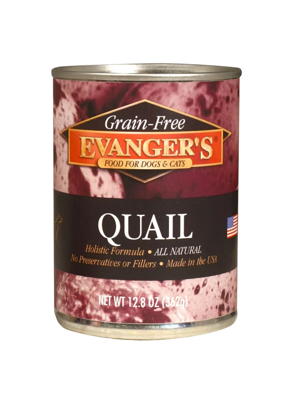 Evanger's Grain Free Quail Canned Dog and Cat Food - 12.8 oz Cans - Case of 12