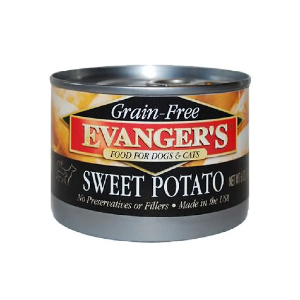 Evanger's Grain Free Sweet Potato Canned Dog and Cat Food - 6 oz Cans - Case of 24