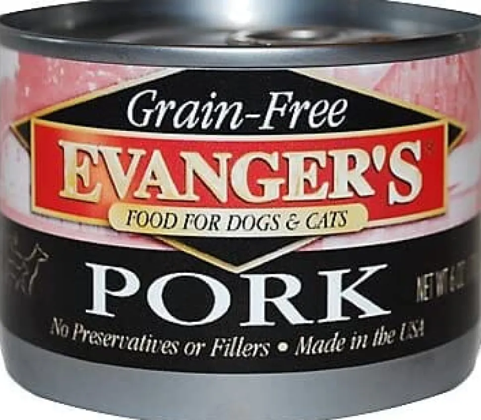 Evanger's Grain-Free Pork Canned Cat and Dog Food - 6 Oz - Case of 24
