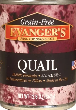 Evanger's Grain-Free Quail Canned Cat and Dog Food - 12.8 Oz - Case of 12