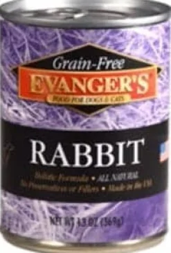 Evanger's Grain-Free Rabbit Canned Cat and Dog Food - 12.8 Oz - Case of 12