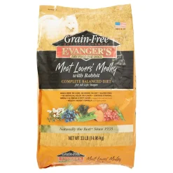 Evanger's Meat Lovers Medley with Rabbit Grain Free Dry Dog Food - 33 lb Bag