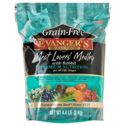 Evanger's Meat Lovers Medley with Rabbit Grain Free Dry Cat Food - 4.4 lb Bag