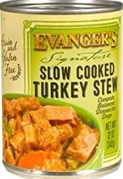 Evanger's Signature Series Slow Cooked Turkey Stew Canned Dog Food - 12 Oz - Case of 12