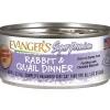 Evanger's Super Premium Rabbit & Quail Dinner Canned Cat Food - 5.5 Oz - Case of 24