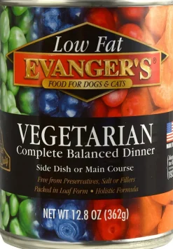Evanger's Super Premium Vegetarian Dinner Canned Cat and Dog Food - 12.8 Oz - Case of 12