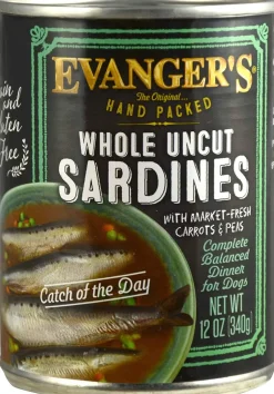 Evanger's Super Premium Whole Uncut Sardine Dinner Canned Dog Food - 12 Oz - Case of 12