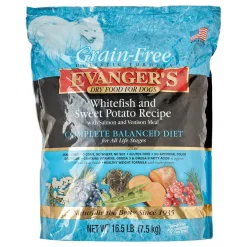Evanger's Whitefish Sweet Potato & Venison Grain Free Dry Dog Food - 16.5 lb Bag