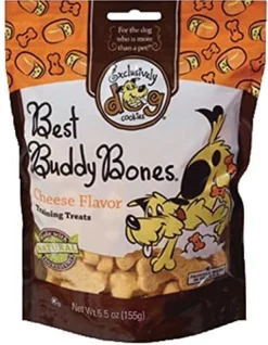 Exclusively Dog Best Buddy Bones Training Dog Biscuits Treats - Cheese - 5.5 Oz