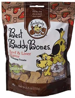 Exclusively Dog Best Buddy Bones Training Dog Biscuits Treats - Beef and Liver - 5.5 Oz