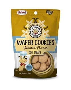 Exclusively Dog Wafer Cookies Dog Biscuits Treats - Vanilla - 6 Oz
