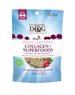 Exclusively Pet Collagen & Superfoods Chews w/Benefits - Cranberry - 4 Oz