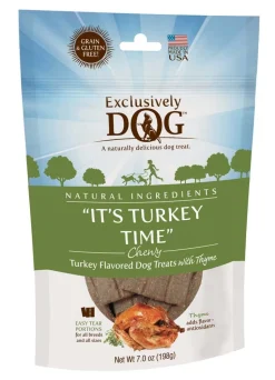 Exclusively Pet It's Turkey Time Turkey Flavored Dog Treats - 7 Oz