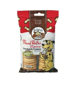 Exclusively Pet Peanut Butter Flavor Sandwich Cremes Dog Treats - 8 Oz
