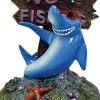 Exotic Environments Cool Shark No Fishing Sign Resin Aquatics Decoration