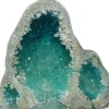 Exotic Environments Glow In The Dark Geode Stone Resin Aquatics Decoration - Blue - Small