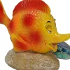 Exotic Environments Long Nose Happy Fish Resin Aquatics Decoration - 5 X 2.25 X 3.25 In