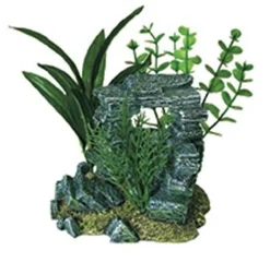 Exotic Environments Rock Arch with Plants Resin Aquatics Decoration - Small