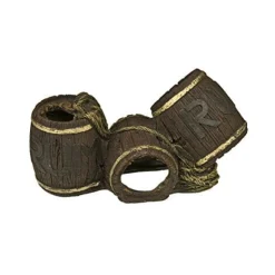 Exotic Environments Rum Barrel Swim Through Resin Aquatics Decoration - Brown - Small