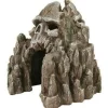 Exotic Environments Skull Mountain Resin Aquatics Decoration - Gray - Small